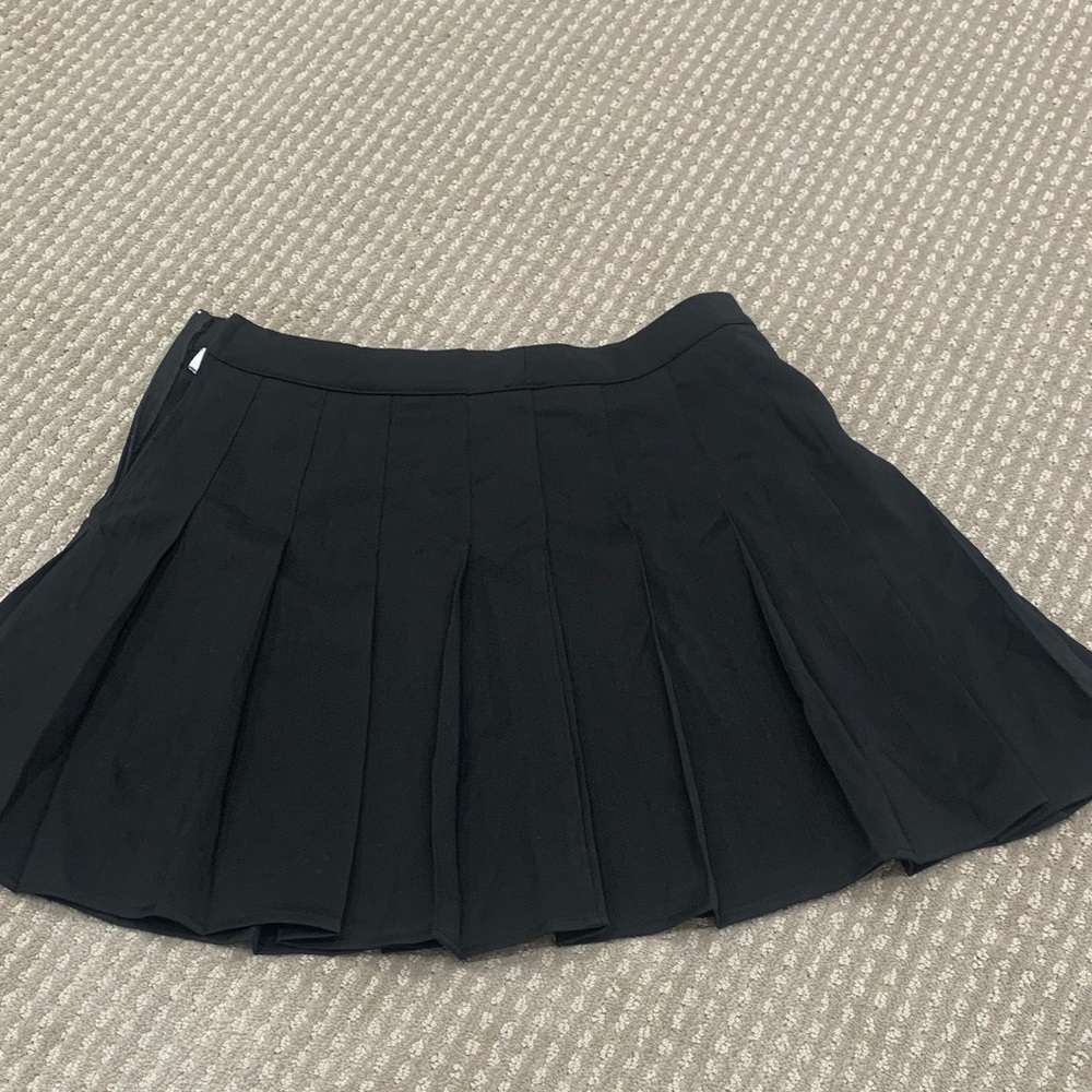 Bohme Classic Black Pleated Mini Skirt